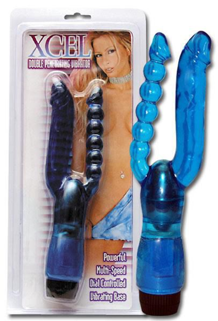 Двойной вибратор Seven Creation Xcel Double Penetrating Vibrator цвет голубой (10296008000000000) - изображение 5