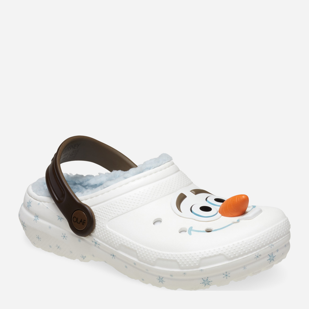 Chodaki dziecięce dla dziewczynki ocieplane Crocs Classic Frozen Olaf Clog Kids 210234-90H 34-35 Białe (196265808038) - obraz 2