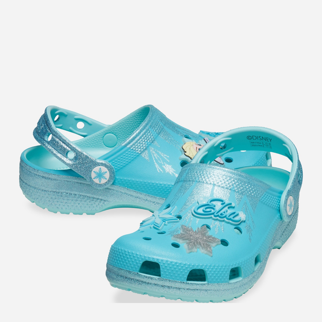 Дитячі крокси-сабо для дівчинки Crocs Classic Frozen Elsa Clog Kids 210235-90H 30-31 Різнокольорові (196265808090) - зображення 3