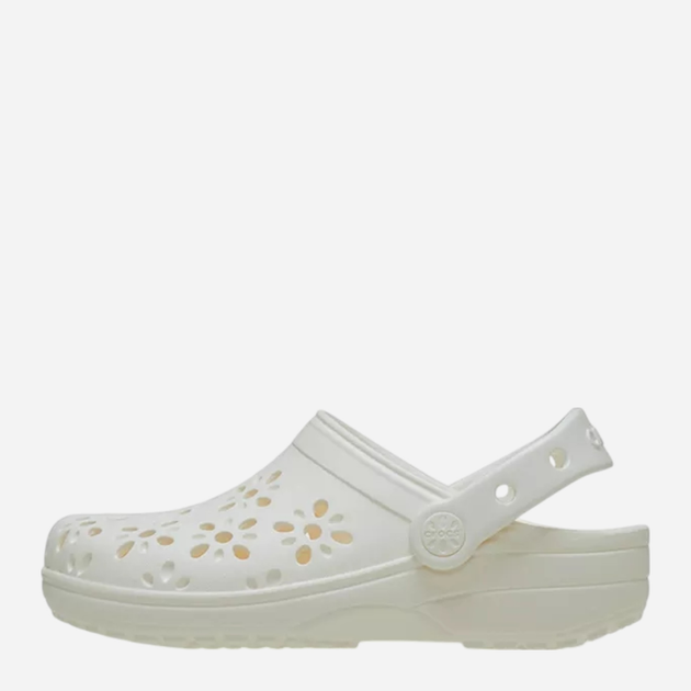 Chodaki dziecięce dla dziewczynki Crocs Classic Floral Cut Out Clog Kids 210943-0WV 33-34 (J24) Białe (198445118371) - obraz 3