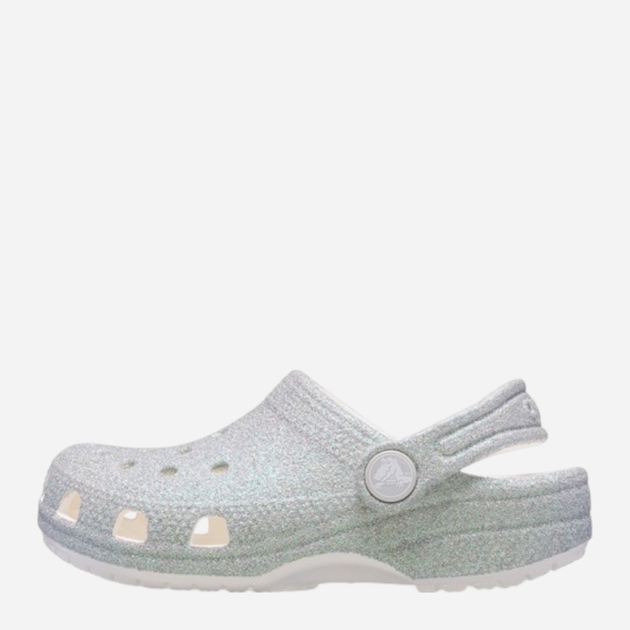 Дитячі крокси-сабо для дівчинки Crocs Classic Iridescent Glitter Clog Kids T 210985-100 22-23 (C6) Сріблясті (198445120442) - зображення 3