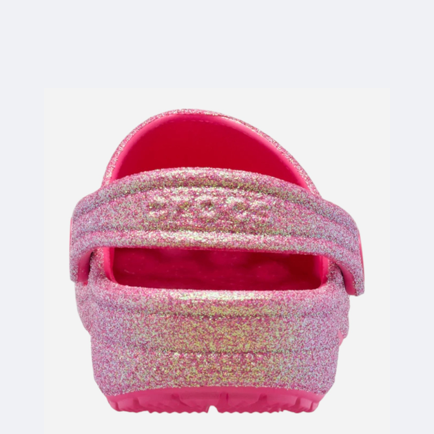 Дитячі крокси-сабо для дівчинки Crocs Classic Iridescent Glitter Clog Kids T 210985-6ZQ 27-28 (C10) Рожеві (198445120558) - зображення 5