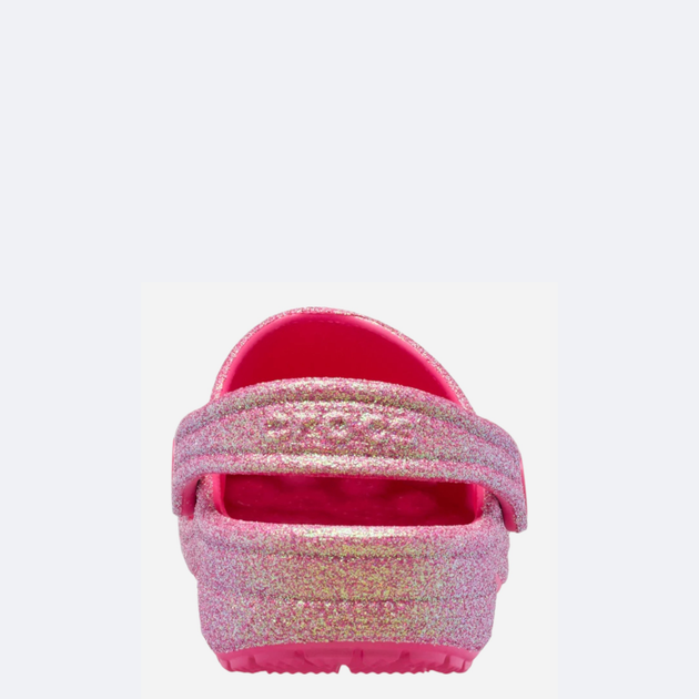Дитячі крокси-сабо для дівчинки Crocs Classic Iridescent Glitter Clog Kids 210986-6ZQ 28-29 (C11) Рожеві (198445120800) - зображення 5