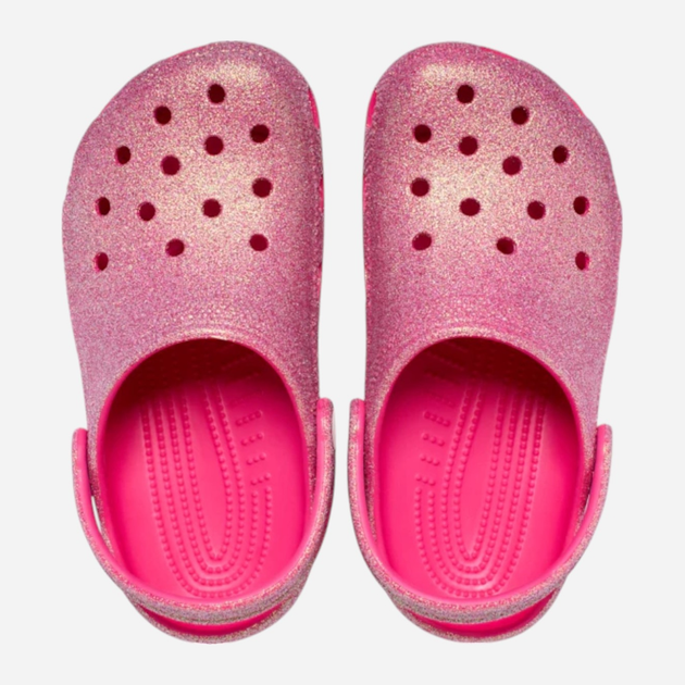 Дитячі крокси-сабо для дівчинки Crocs Classic Iridescent Glitter Clog Kids 210986-6ZQ 30-31 (C13) Рожеві (198445120824) - зображення 4
