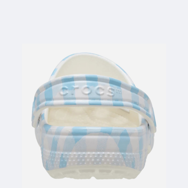 Chodaki dziecięce dla dziewczynki Crocs Classic Gingham Clog Kids 210988-16S 33-34 (J24) Błękitne (198445120930) - obraz 5