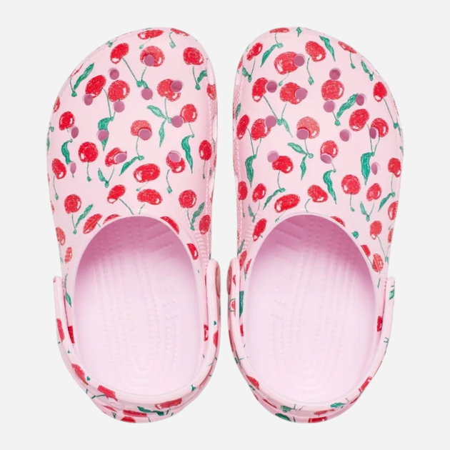Підліткові крокси-сабо для дівчинки Crocs Classic Fresh Fruits Clog Kids 211020-6ZW 34-35 (J35) Рожеві (198445124983) - зображення 5