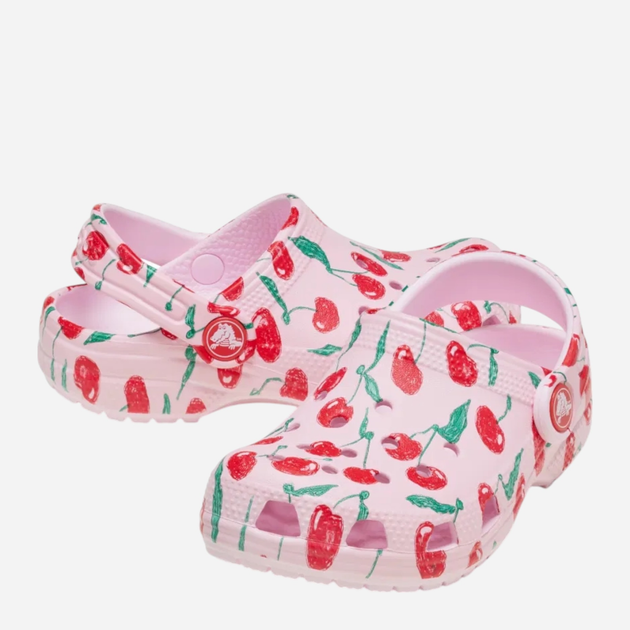 Дитячі крокси-сабо для дівчинки Crocs Classic Fresh Fruits Clog Kids T 211170-6ZW 25-26 (C9) Рожеві (198445126741) - зображення 3