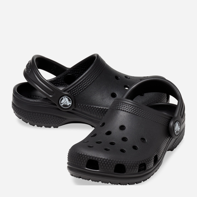 Дитячі крокси-сабо для хлопчика Crocs Classic Kids Clog T 206990-001 25-26 Чорні (191448732896) - зображення 3