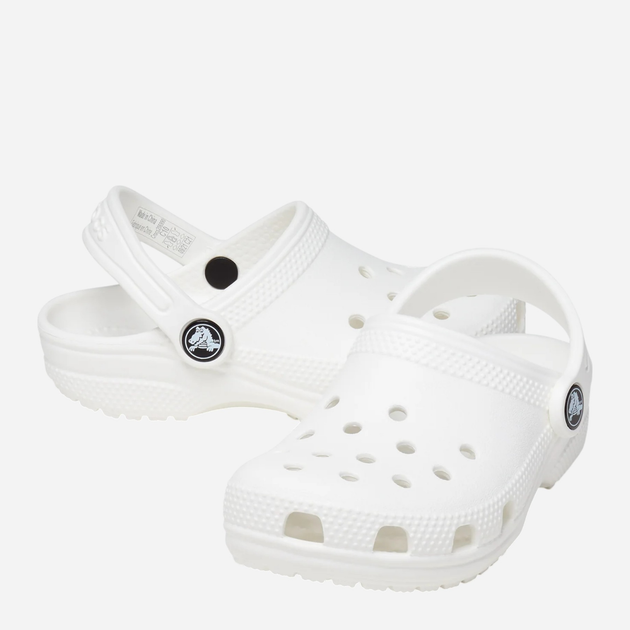 Chodaki dziecięce Crocs Classic Kids Clog T 206990-100 27-28 (C10) Białe (191448732971) - obraz 4