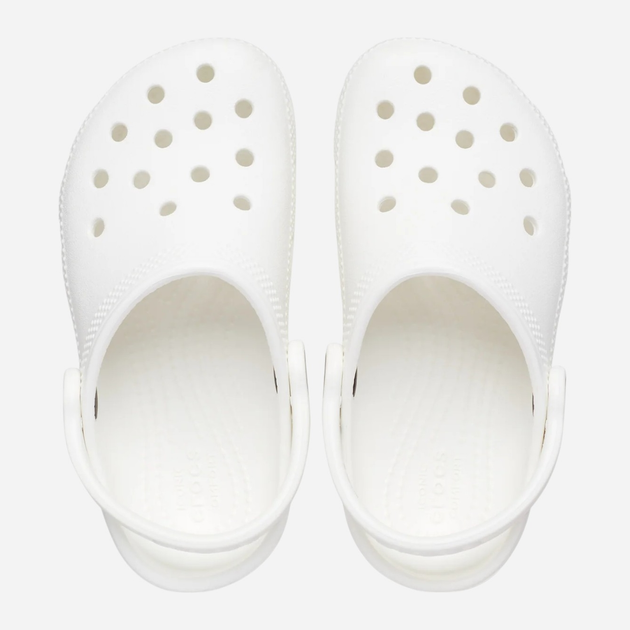 Chodaki dziecięce Crocs Classic Kids Clog T 206990-100 27-28 (C10) Białe (191448732971) - obraz 5