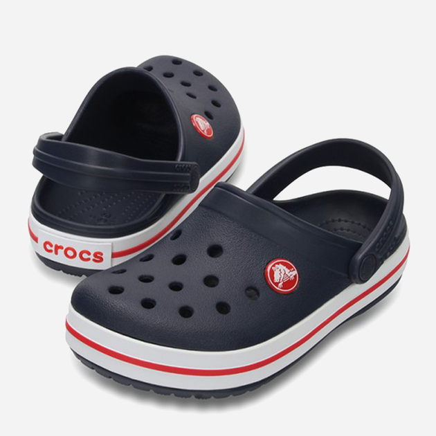 Дитячі крокси-сабо для хлопчика Crocs 207005-485 24-25 (C8) Темно-сині з червоним (191448738232) - зображення 4