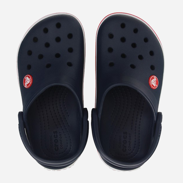 Chodaki chłopięce Crocs Crocband Kids Clog T 207005-485 27-28 (C10) Granatowe z czerwonym (191448738188) - obraz 5