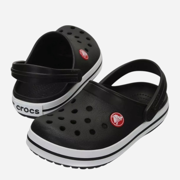 Дитячі крокси-сабо для хлопчика Crocs Crocband Kids Clog 207006-001 29-30 Чорні (191448739048) - зображення 3