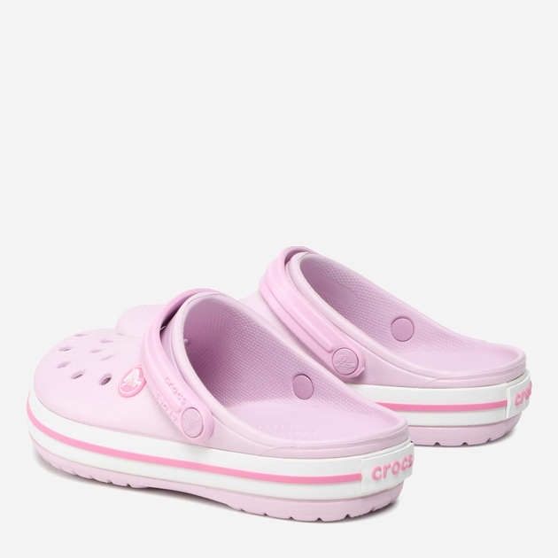 Дитячі крокси-сабо для дівчинки Crocs Crocband Kids Clog 207006-6GD 30-31 (C13) Світло-рожеві (191448740136) - зображення 4