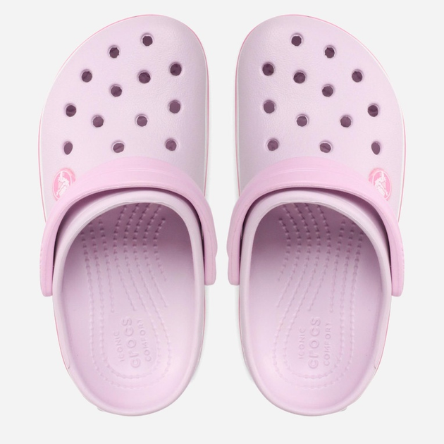 Дитячі крокси-сабо для дівчинки Crocs Crocband Kids Clog 207006-6GD 36-37 (J46) Світло-рожеві (191448740174) - зображення 6