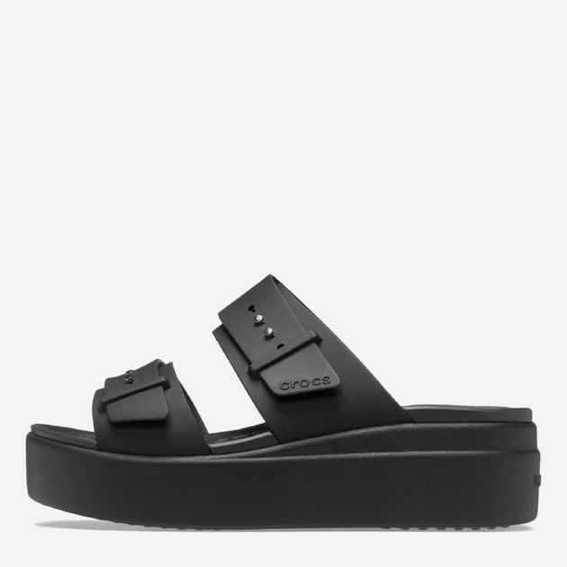 Жіночі шльопанці для пляжу Crocs Brooklyn Low Wedge Sandal W 207431-001 36-37 (W6) Чорні (191448919303) - зображення 3