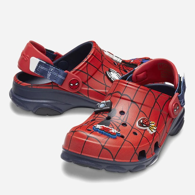 Chodaki młodzieżowe chłopięce Crocs Team Spiderman All Terain Kids Clog 208786-410 37-38 (J57) Czerwony/Granatowy (196265387007) - obraz 6