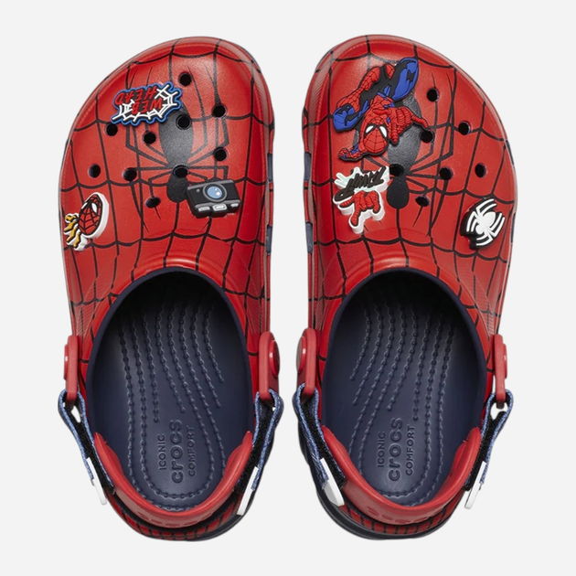 Chodaki chłopięce Crocs Spider-Man All Terrain Clog T 209258-410 22-23 (C6) Czerwony/Granatowy (196265388882) - obraz 5