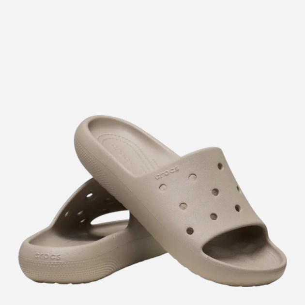 Чоловічі шльопанці для пляжу Crocs Classic Slide V 209401-214 46-47 (M12) Сірі (198445106231) - зображення 4
