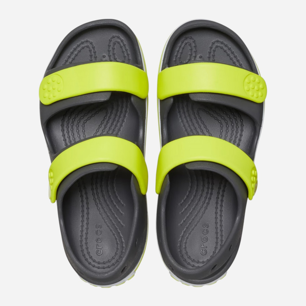 Дитячі сандалії для хлопчика Crocs Crocband Cruiser Sandal Kids 209423-1NJ 28-29 (C11) Сірий/Салатовий (196265658046) - зображення 4