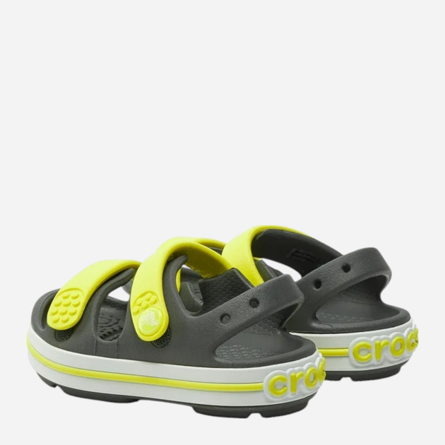 Sandały chłopięce Crocs Crocband Cruiser Sandal T Kids 209424-1NJ 23-24 (C7) Szary/Jasnozielony (196265658268) - obraz 3