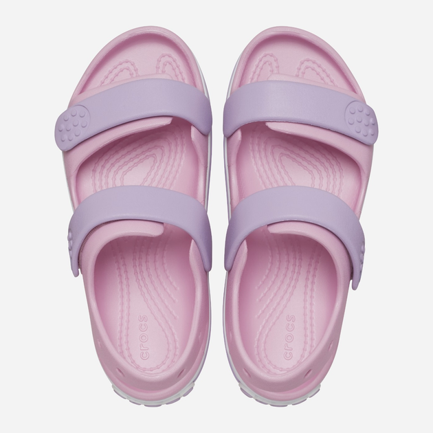 Дитячі сандалії для дівчинки Crocs Crocband Cruiser Sandal T Kids 209424-84I 25-26 (C9) Рожеві (0196265604760) - зображення 4