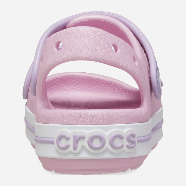 Sandały dziecięce dla dziewczynki ortopedyczne Crocs Crocband Cruiser Sandal T Kids 209424-84I 24-25 (C8) Różowe (0196265604753) - obraz 5