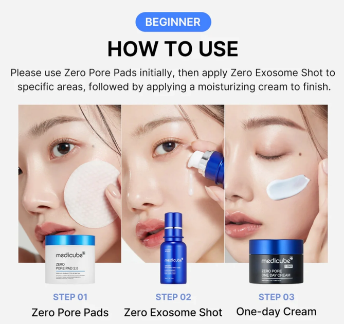 Сыворотка с экзосомами и спикулами для сужения пор Medicube One Day Exosome Shot Pore Ampoule 7500 30ml - изображение 9
