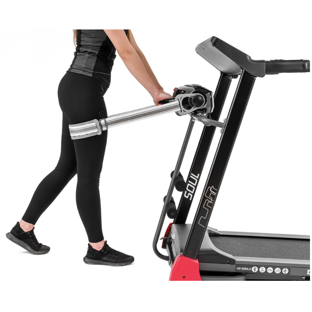 Электрическая беговая дорожка Hop-Sport HS-1200LB Soul, вибромассаж, лавка для пресса, до 150 кг, до 14 км/ч - изображение 9