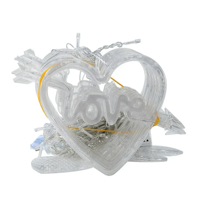 Гірлянда штора 2,5х0,8 м, на 128 LED, 220V "LOVE" Різнокольоровий (L) - Фото 8 Гірлянда штора 2,5х0,8 м, на 128 LED, 220V "LOVE" Різнокольоровий (L) - изображение 8
