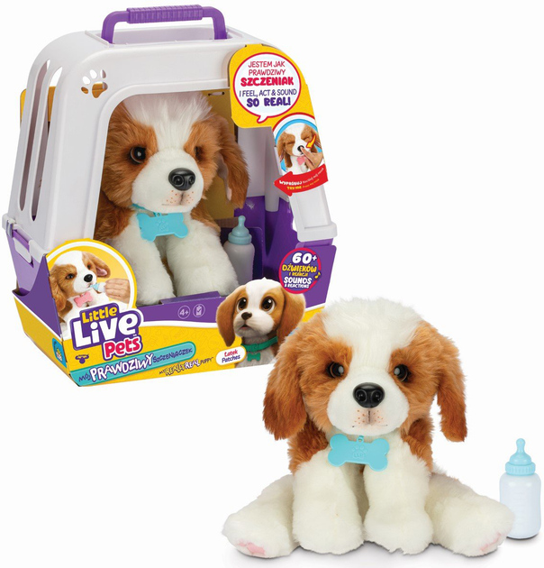 Інтерактивна іграшка Cobi Little Live Pets Собака з переноскою (5902251500306) - зображення 1