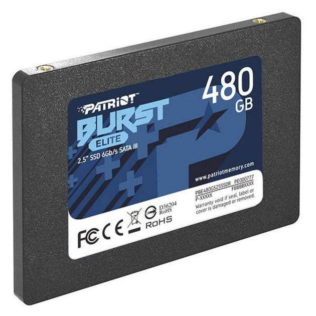 Накопичувач SSD Patriot Sata 2.5" 480GB Burst Elite 500 512 (PBE480GS25SSDR) Б/в - зображення 2