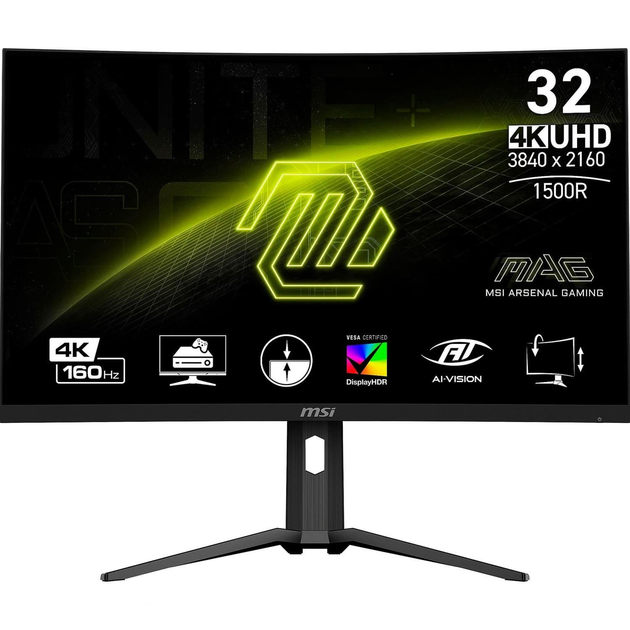 Монітор 31.5" MSI MAG 321CUP Curved UHD VA 160Hz (MAG 321CUP) - изображение 1