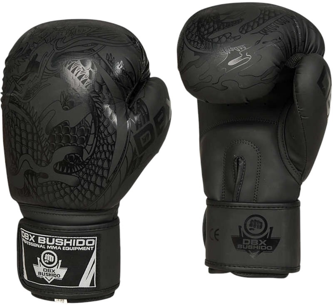 Боксерські рукавички Bushido Black Dragon B-2v18 розмір 12 oz Black (5904639190345) - зображення 2