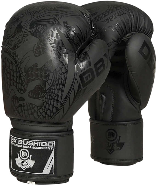 Боксерські рукавички Bushido Black Dragon B-2v18 розмір 14 oz Black (5904639190352) - зображення 1