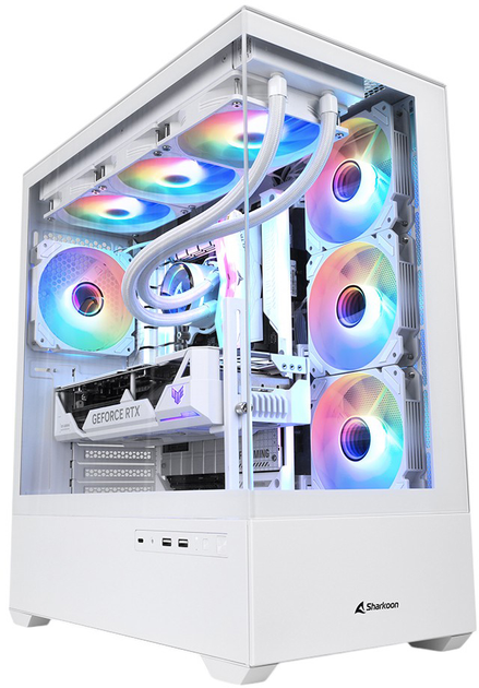 Obudowa Sharkoon AK6 RGB White (4044951041701) - obraz 9