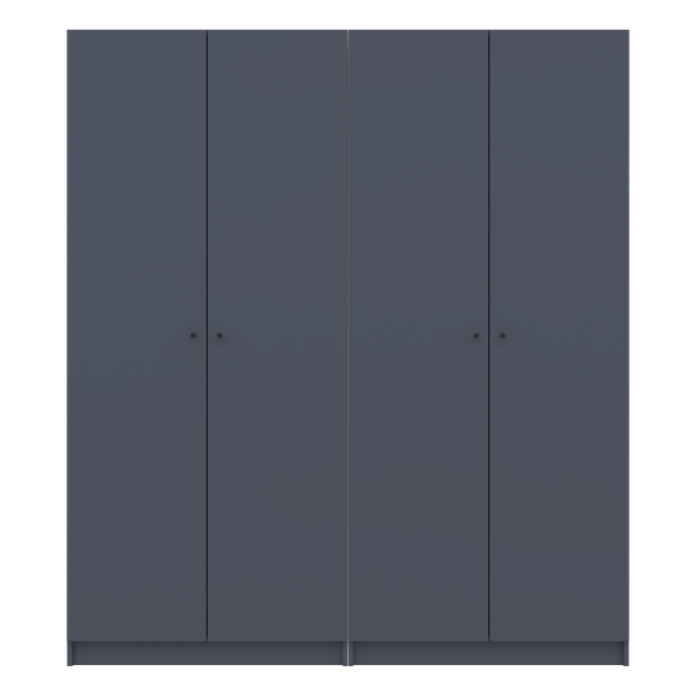 Комплект шкафов для одежды с полками Doros Промо (2 шт.) 180х48х204 см Графит (DRS-011463) - изображение 2