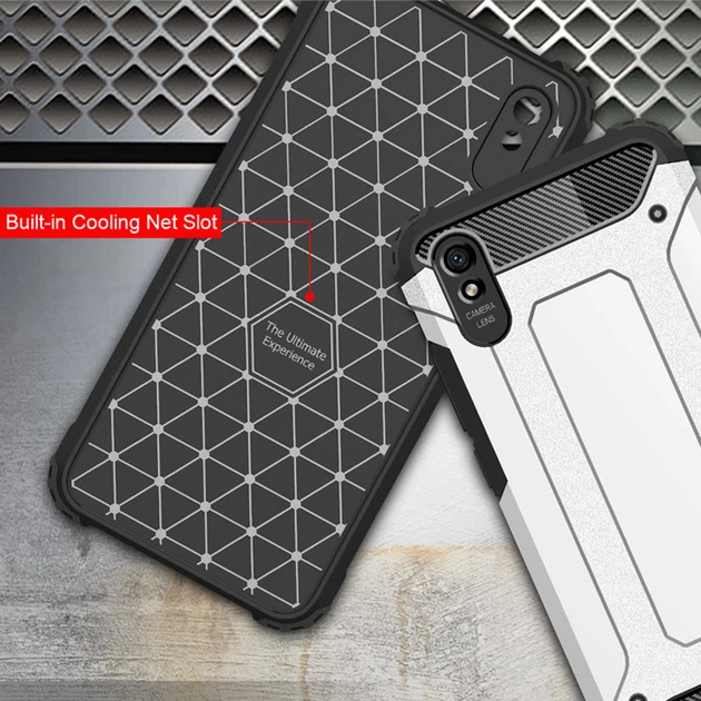 Чехол бронированный Epik Titan Shield Case для Xiaomi Redmi 9A Серебряный - изображение 4