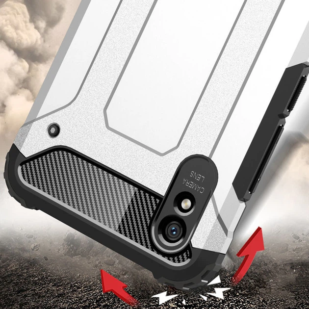 Чехол бронированный Epik Titan Shield Case для Xiaomi Redmi 9A Серебряный - изображение 5