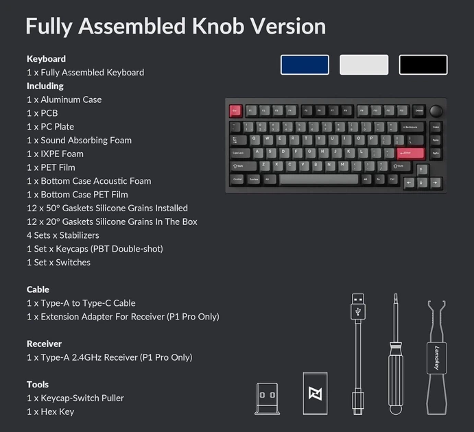 Клавиатура Lemokey P1 Pro Keychron Super Red Wireless EN/UKR RGB
