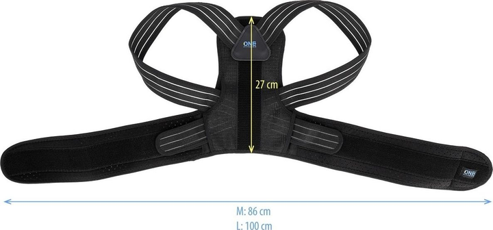 Bandaż One Fitness Korektor postawy regulowany rozmiar L KP207 (5907695537932) - obraz 6