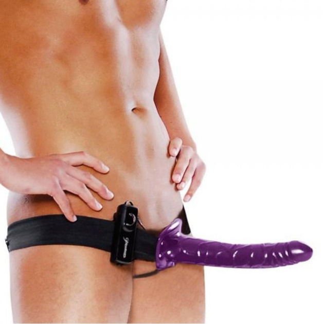 Полый страпон Vibrating Hollow Strap-On Purple (10211000000000000) - изображение 3