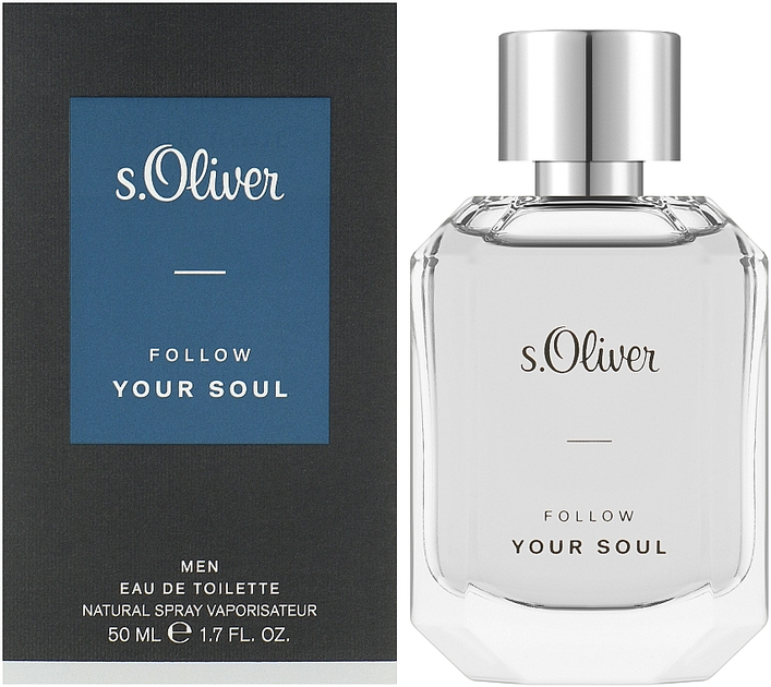 Woda toaletowa męska s.Oliver Follow Your Soul 50 ml (4011700866229) - obraz 1