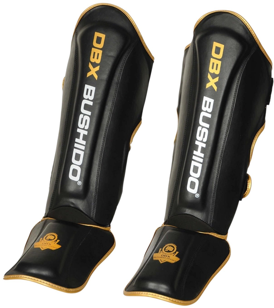 Захист гомілки та стопи Bushido SP-10v4 M Black/Gold (5902539015966) - зображення 1