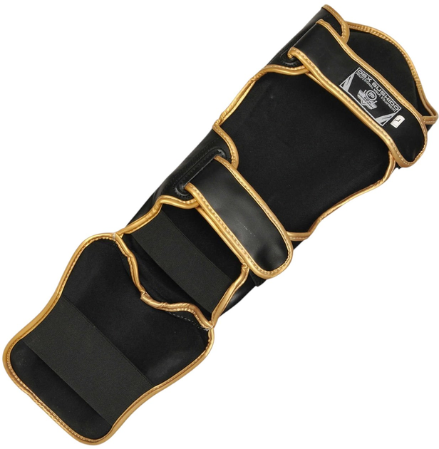Ochraniacze piszczele i stopy Bushido SP-10v4 M Black/Gold (5902539015966) - obraz 5