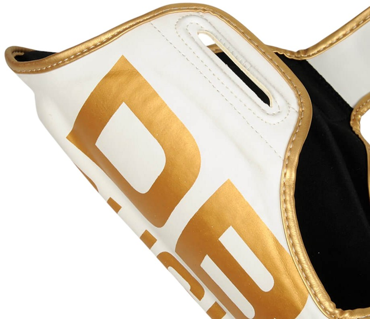 Ochraniacze piszczele i stopy Bushido SP-10v5 M White/Black/Gold (5902539018363) - obraz 7