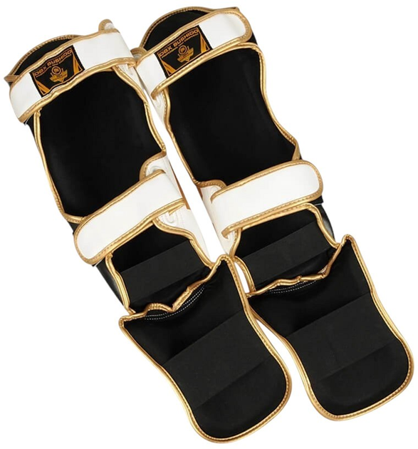 Ochraniacze piszczele i stopy Bushido SP-10v5 XL White/Black/Gold (5902539018387) - obraz 5