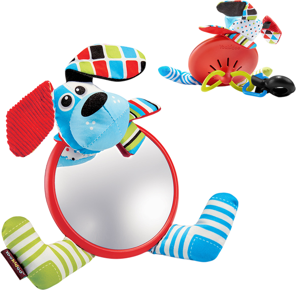 Игрушка-подвеска для коляски Yookidoo Мое первое зеркальце Песик (7290107721431) - изображение 3