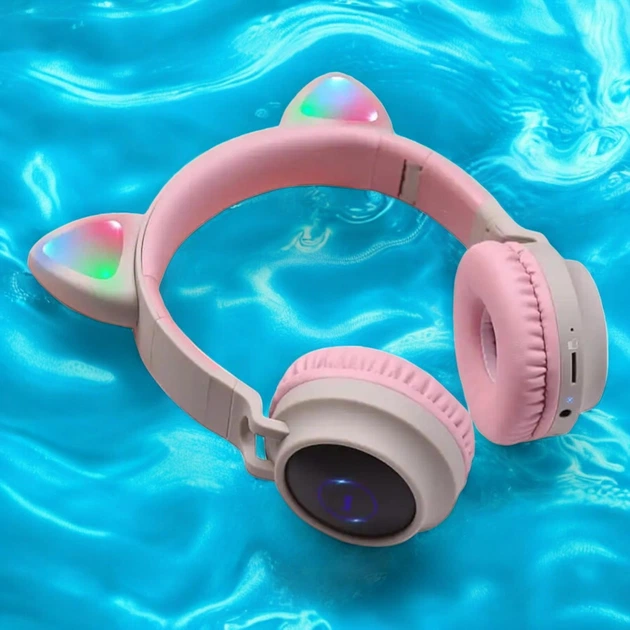Наушники Hoco W27 Cat ear wireless headphones Pink - изображение 2