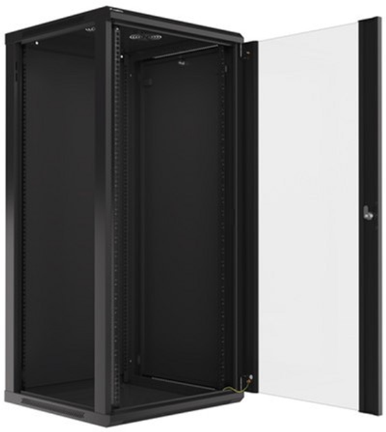 Szafa wisząca serwerowa Lanberg 19" 27U 600x600 Black (WF01-6627-10B) - obraz 2